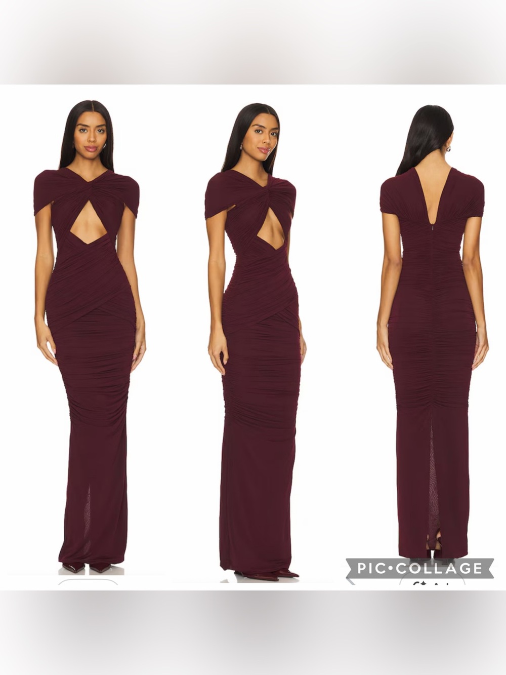 Ronny Kobo Revolve NASHA MAXI DRESS in Maroon Size Large